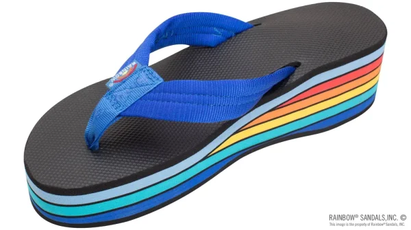 Six Layer Wedge Soft Rubber Top with EVA Filled 1″ Nylon Strap
